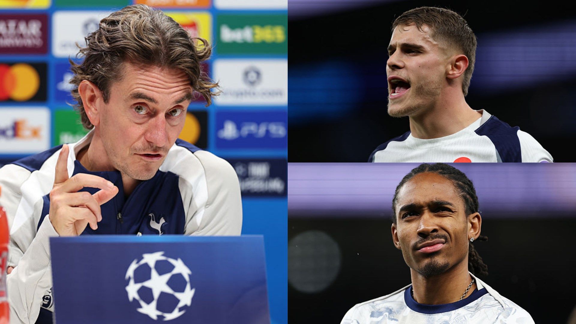 Tottenham stars Djed Spence and Micky van de Ven say 'sorry' to Thomas